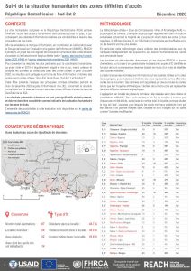 Evaluation multisectorielle dans les zones difficiles d’accès, Sud-Est 2 de la République Centrafricaine – Décembre 2020