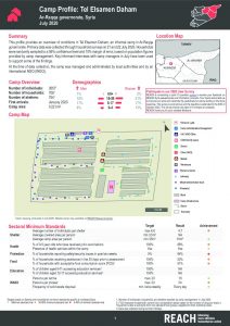 Tel Samen Camp Profile, Northeast Syria - July 2020