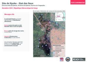 REACH - RDC - Cartographie et Etat des lieux - Site de Kyoko - Tanganyika - Novembre 2025