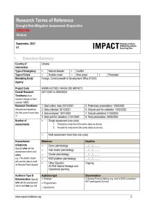 Ukraine Drought Risk Mitigation Assessment (Zhaporizhia) – TOR, November 2021