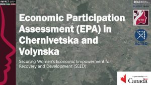 REACH Ukraine Economic Participation Assessment West Ukraine (2022-11-01 - 2022-12-31)