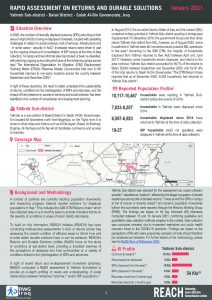 Rapid Assessment on Returns and Durable Solutions, Yathreb Sub-district, January 2021