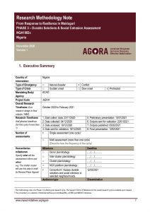 AGORA_NGA_Durable Solutions and Social Cohesion Methodology Note_November 2020 external
