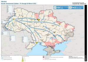 Ukraine Border Crossing Assessment Map (4 Mar 2022)