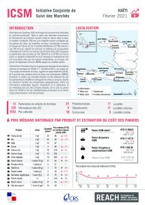 Fiche d'information de l’Initiative Conjointe de Suivi des Marchés en Haïti -  3ème cycle, février 2021