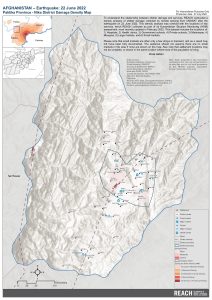 REACH_AFG_Map_DamageAssessment_Paktika_Nika_EarthquakeDamageDensity_02July2022_A3