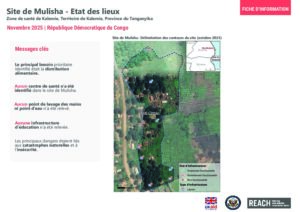 REACH - RDC - Cartographie et Etat des lieux - Site de Mulisha - Tanganyika - Novembre 2025