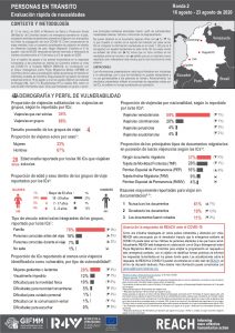 Evaluación rápida de necesidades de personas en tránsito, ronda 2 - Colombia, agosto 2020