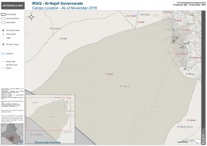 Iraq Reference Map Al Najaf Camp Location A1 – November 2019