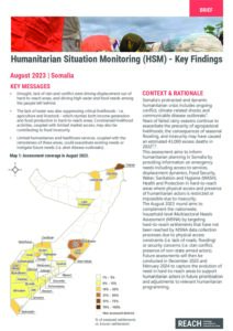 Humanitarian Situation Monitoring Key Findings Brief-August 2023