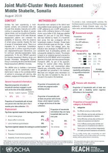 Somalia Joint Multi-Cluster Needs Assessment, Middle Shabelle Regional FS, August 2019
