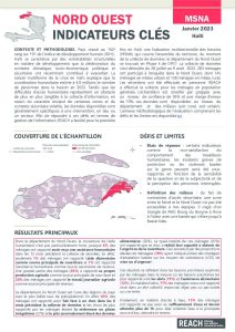 Evaluation multisectorielle des besoins (MSNA) 2022 - Résultats-clés - Département Nord Ouest