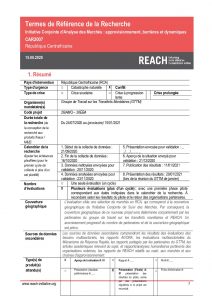 REACH RCA Termes de Référence Etude qualitiative marchés Août 2020