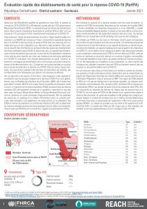 Évaluation rapide des établissements de santé pour la réponse COVID-19 (RaHFA) à Gamboula, République Centrafricaine – Janvier 2021