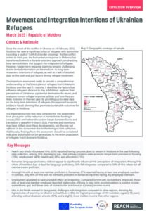REACH Moldova Refugee Intentions Assessment Situation Overview