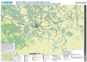 REACH SSD MAP UNHCR Maban Bunj flooding 21AUG17