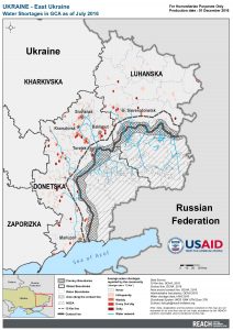 UKR_Map_Water shortages reported in Government Controlled Areas of Eastern Ukraine_Dec 2016