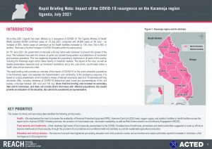 REACH UGA - COVID-19 Briefing Note - Karamoja - July21