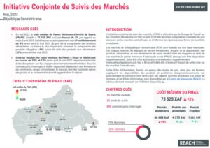 REACH République centrafricaine Fiche informative, Suivi des marchés Mai 2023