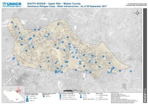 SSD MAP UNHCR GendrassaCamp Water Infrastructure 28SEP17
