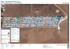 Menbij East Old Camp Infrastructure Map, Northeast Syria - May 2022