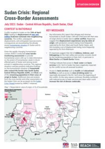REACH - Sudan - Cross-border assessment - Regional - Situation Overview - August 23
