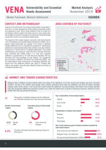 VENA Market Analysis Factsheet in Bidibidi, Uganda - November 2019
