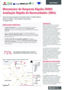 REACH Moçambique RRM Avaliação Rápida de Necessidades Factsheet- Namatil (14/10/24)