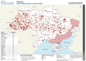 REACH, Ukraine, IDP Collective Site Monitoring, Map, Active Sites, March 2025