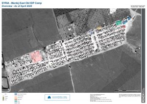 Menbij East Old Camp Infrastructure Map A0, Northeast Syria – April 2020