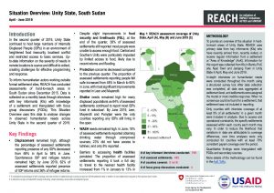 Area of Knowledge Situation Overview, Unity State, April-June 2019