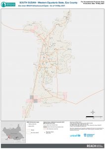 REACH SSD Map WASH Infra Ezo Town Infrastructure types May2021