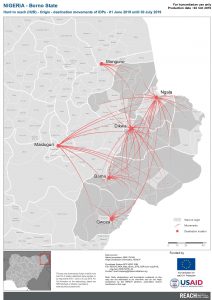 REACH NGA Map Borno STM H2R June July2019 orig dest 03OCT2019 A4
