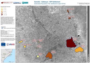 SOM_Map_Population of Galkacyo IDP Sites_April 2014_A3