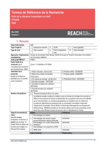 REACH Haiti HSM 2024 Termes de référence Mai 2024