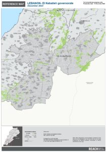 REACH Lebanon Reference Map El Nabatieh Governorate December 2023