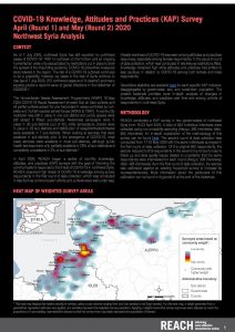 COVID-19 Knowledge, Attitudes and Practices (KAP) Survey in Northwest Syria analysis - April (Round 1) and May (Round 2) 2020