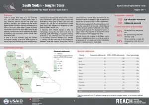 SSD_Factsheet_Assessment of Hard-to-Reach Areas in Jonglei_August 2017