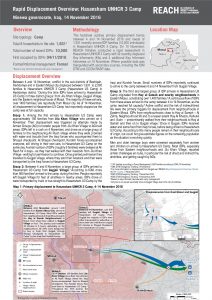 IRAQ: Mosul Rapid Assessment: Hasansham UNHCR 3 Camp_ 14 November