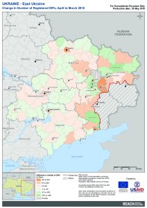 UKR_Map_East Ukraine_Change Of Registered IDPs_24MAY2018_A4
