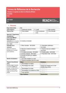 REACH Mali Termes de Référence ICSM 2025