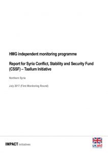 IMPACT Syria_CSSF Taallum (North) Output Report