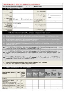 IMPACT - UNICEF Third-Party Monitoring - SEDSL PDM Form, Basic Kit