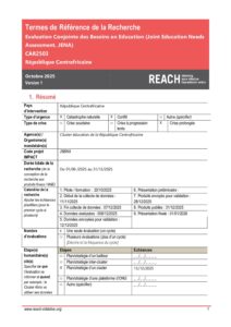 REACH RCA JENA Termes de référence (Octobre 2025) Version externe