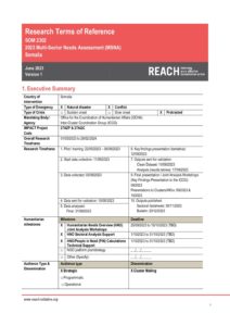 REACH Somalia Multi sectoral needs assessment (MSNA), Terms of Reference (June 2023)
