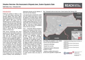 SSD_Situation Overview_Site Assessment of Kapoeta Town_November 2016
