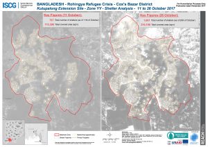 Bangladesh - Cox's Bazar - Kutupalong Extension Site - Zone YY Shelter Analysis Comparison - 11 to 26 October
