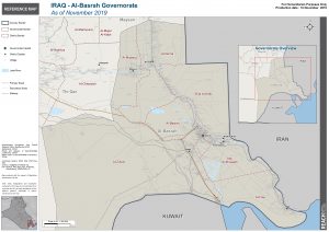 Iraq Reference Map Al Basrah Infrastructure A1 – November 2019