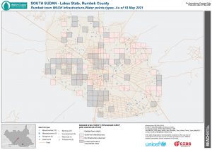 REACH SSD Map WASH Infra Rumbek Town Water Points Types May2021
