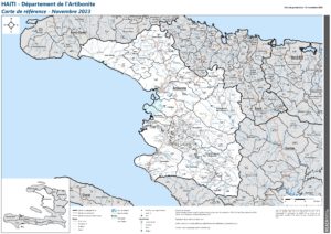REACH Haïti Carte de référence du département de l'Artibonite (Novembre 2023)